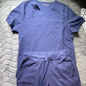 Mandala Navy Womens Scrub Set